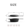 Cast iron dual-purpose pot, flat steak frying pot, household soup pot, uncoated stew pot, thickened old-fashioned cast iron pot details Picture